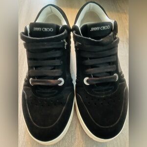 Jimmy Choo sneakers-Black leather/suede sneakers